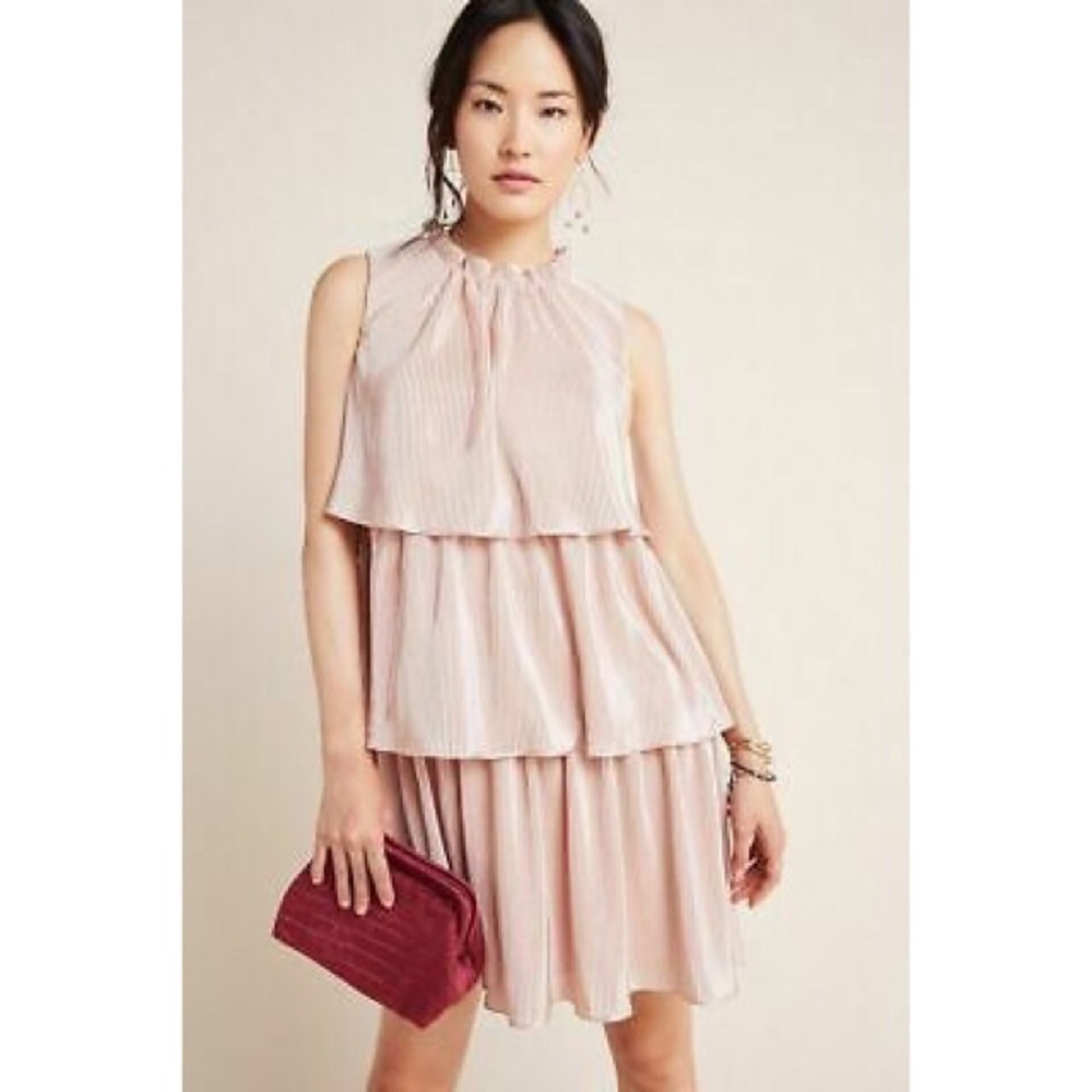 New: ANTHROPLOGIE Ro & De Estelle Tiered Tunic Dress Size Small